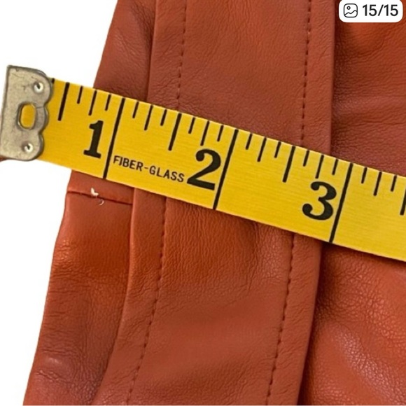 RYEGRASS Orange Vegan Pleated Skirt - Picture 15 of 15